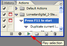 Play Selection button